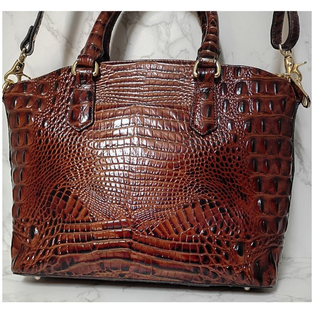 BRAHMIN Large Duxbury Pecan Melbourne Satchel - NWOT - Picture 2 of 7